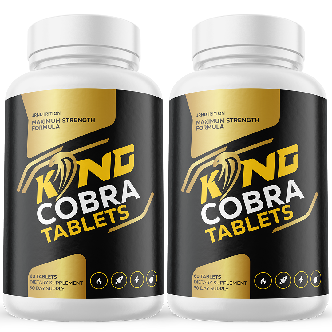 King Cobra Tablets - Support Men's Vitality and Daily Energy - 2 Bottles